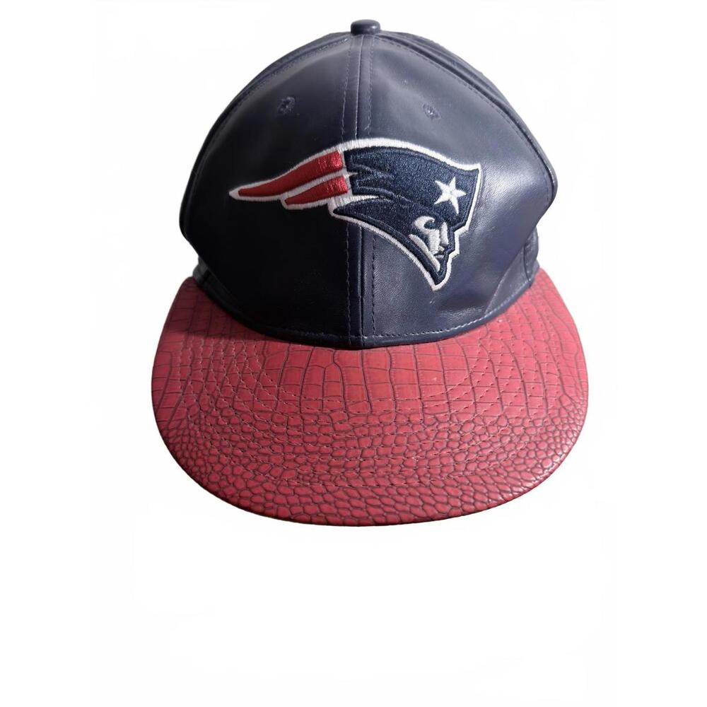 New England Patriots Leather Snapback Hat